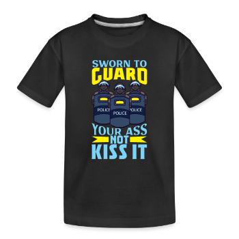 Police Cop Officer Police Office - Kinder Premium Bio T-Shirt - Schwarz - Vorne