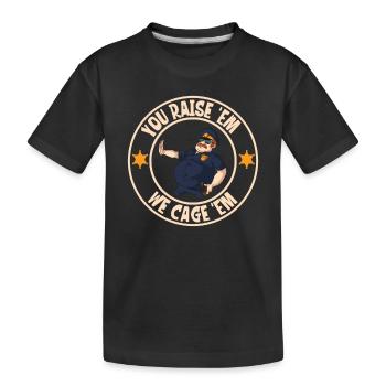 Police Cop Officer Police Office - Kinder Premium Bio T-Shirt - Schwarz - Vorne