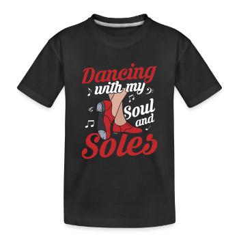 Danser avec mon âme et mes semelles Danseur de claquettes Tap Danc - T-shirt bio Premium Enfant - noir - Devant