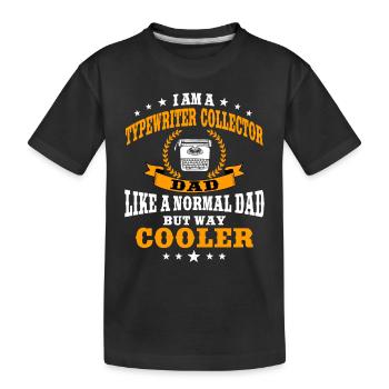 Papa collectionneur de machines à écrire - T-shirt bio Premium Enfant - noir - Devant