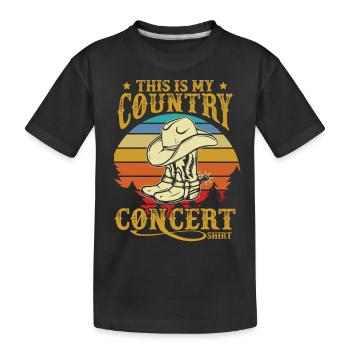 Ceci est ma chemise de concert country - T-shirt bio Premium Enfant - noir - Devant