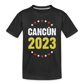 Cancun 2023 - Kinder Premium Bio T-Shirt - Schwarz - Vorne