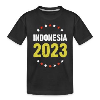 Indonésie 2023 - T-shirt bio Premium Enfant - noir - Devant