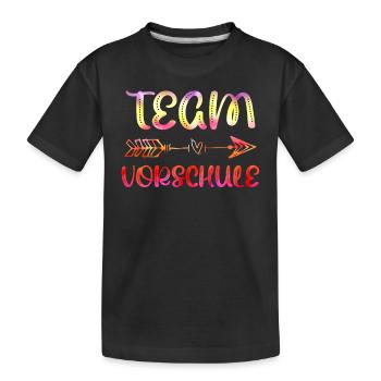 Vorschulkind Team Vorschule Einschulung - Kinder Premium Bio T-Shirt - Schwarz - Vorne