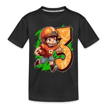 Je suis 3 Football américain Kid et Rugby - T-shirt bio Premium Enfant - noir - Devant