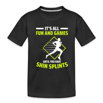 Cross-country skiers Cross-country skiing - Kids' Premium Organic T-Shirt - black - Front