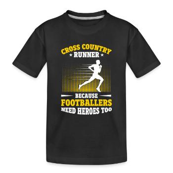 Cross-country skiers Cross-country skiing - Kids' Premium Organic T-Shirt - black - Front