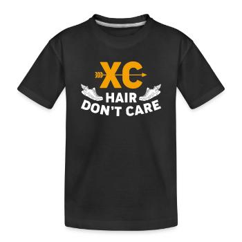Cross-country skiers Cross-country skiing - Kids' Premium Organic T-Shirt - black - Front