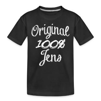 Original 100% Jens - Kinder Premium Bio T-Shirt - Schwarz - Vorne