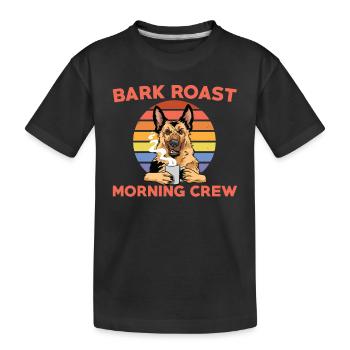 Funny Dark Coffee Dog Black Coffee - Kids' Premium Organic T-Shirt - black - Front