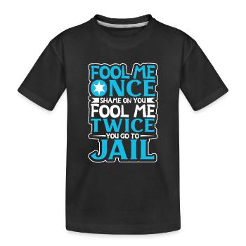 Police Cop Officer Police Office - Kinder Premium Bio T-Shirt - Schwarz - Vorne