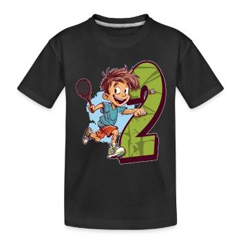 Je suis 2 Badminton Kid - Badminton - T-shirt bio Premium Enfant - noir - Devant