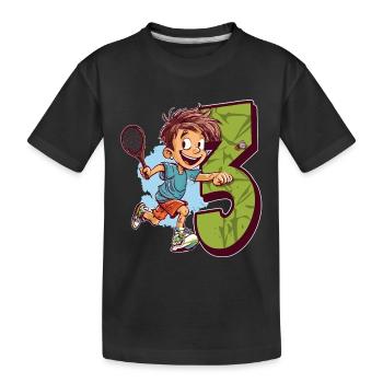 Je suis 3 Badminton Kid - Badminton - T-shirt bio Premium Enfant - noir - Devant