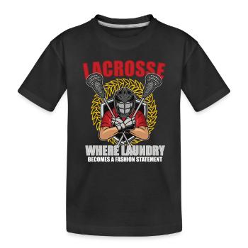 Lacrosse-spieler Lacrosse-trainer Lax Player - Kinder Premium Bio T-Shirt - Schwarz - Vorne