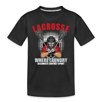 Lacrosse-spieler Lacrosse-trainer Lax Player - Kinder Premium Bio T-Shirt - Schwarz - Vorne