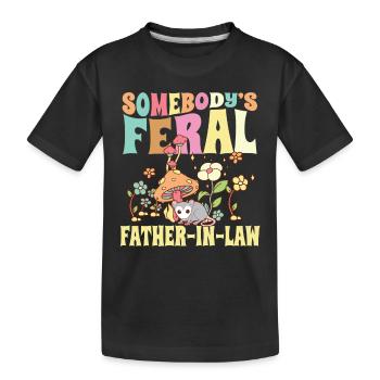 Somebody's Feral Father-In-Law Wild Opossum - Kids' Premium Organic T-Shirt - black - Front
