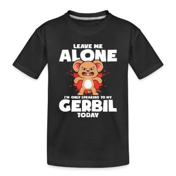 Gerbil Mouse Gift - Kids' Premium Organic T-Shirt - black - Front