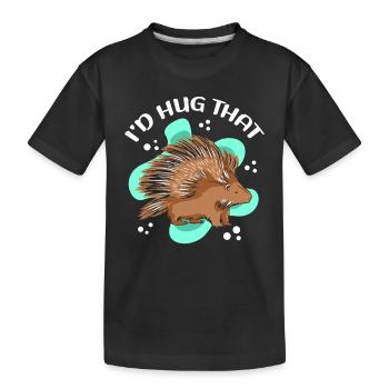 Porcs-épics Cadeau de porc-épic - T-shirt bio Premium Enfant - noir - Devant