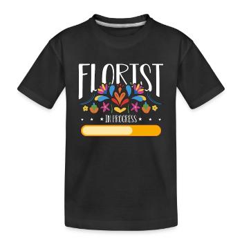 Fleuriste en cours Jardinage Fleuriste Fleuristes - T-shirt bio Premium Enfant - noir - Devant