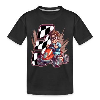 Je suis 3 Gokart Kid - Kart Racing - T-shirt bio Premium Enfant - noir - Devant