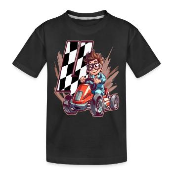 Je suis 4 Gokart Kid - Kart Racing - T-shirt bio Premium Enfant - noir - Devant