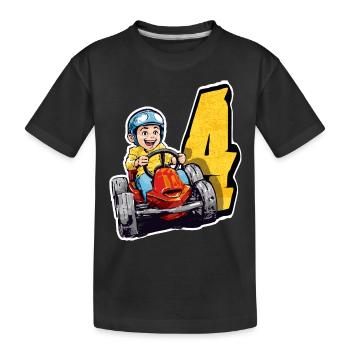 Je suis 4 Gokart Kid - Kart Racing - T-shirt bio Premium Enfant - noir - Devant