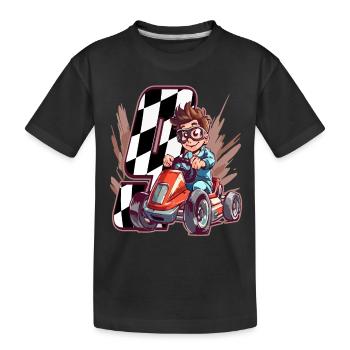 I'm 9 Gokart Kid - Kart Racing - Kids' Premium Organic T-Shirt - black - Front