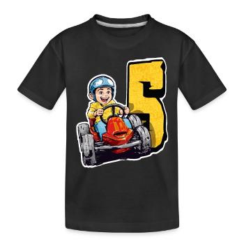 Je suis 5 Gokart Kid - Kart Racing - T-shirt bio Premium Enfant - noir - Devant