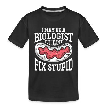 Biologie Geschenk Biologe - Kinder Premium Bio T-Shirt - Schwarz - Vorne