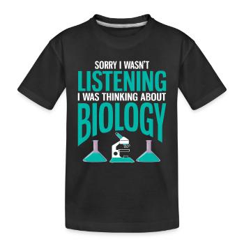 Biologie Geschenk Biologe - Kinder Premium Bio T-Shirt - Schwarz - Vorne