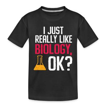 Biologie Geschenk Biologe - Kinder Premium Bio T-Shirt - Schwarz - Vorne