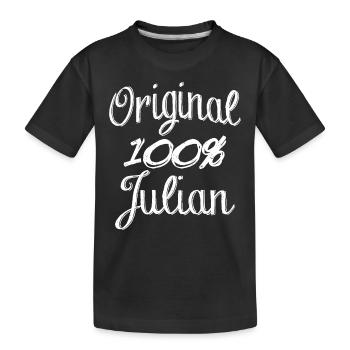 Original 100% Julian - Kinder Premium Bio T-Shirt - Schwarz - Vorne