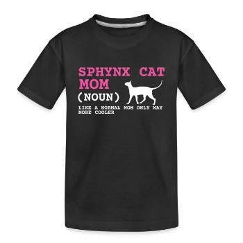 Sphynx Maman Chat Sans Poils Propriétaire de Chat - T-shirt bio Premium Enfant - noir - Devant
