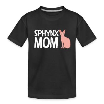 Sphynx Maman Chat Sans Poils Propriétaire de Chat - T-shirt bio Premium Enfant - noir - Devant