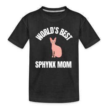 Sphynx Maman Chat Sans Poils Propriétaire de Chat - T-shirt bio Premium Enfant - noir - Devant