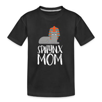 Sphynx Maman Chat Sans Poils Propriétaire de Chat - T-shirt bio Premium Enfant - noir - Devant