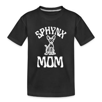 Sphynx Maman Chat Sans Poils Propriétaire de Chat - T-shirt bio Premium Enfant - noir - Devant