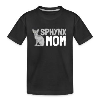 Sphynx Maman Chat Sans Poils Propriétaire de Chat - T-shirt bio Premium Enfant - noir - Devant