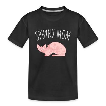Sphynx Maman Chat Sans Poils Propriétaire de Chat - T-shirt bio Premium Enfant - noir - Devant