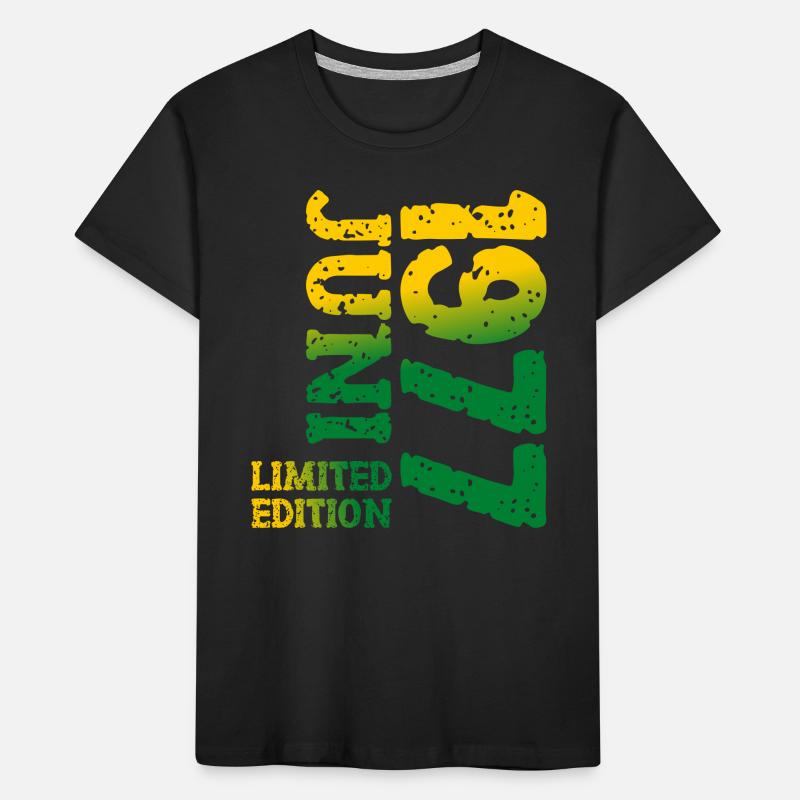 1977 Juni Limited Edition Geburtstag Geschenk Kinder Premium Bio T-Shirt