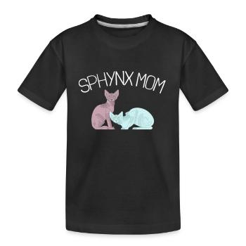 Sphynx Maman Chat Sans Poils Propriétaire de Chat - T-shirt bio Premium Enfant - noir - Devant