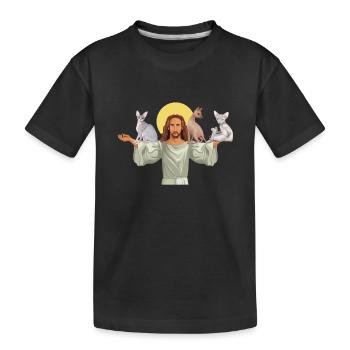 Sphynx Maman Chat Sans Poils Propriétaire de Chat - T-shirt bio Premium Enfant - noir - Devant