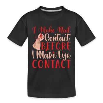Je fais un contact avec les ongles avant la technologie des ongles - T-shirt bio Premium Enfant - noir - Devant