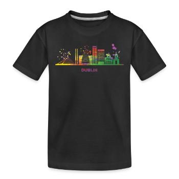 Dublin Skyline Dublin - T-shirt bio Premium Enfant - noir - Devant