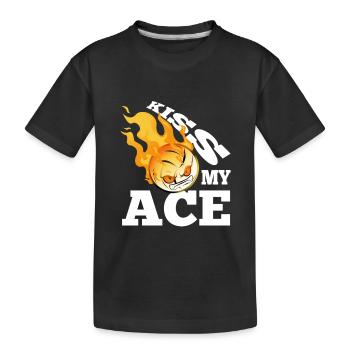 Embrasse mon as du volleyball - T-shirt bio Premium Enfant - noir - Devant