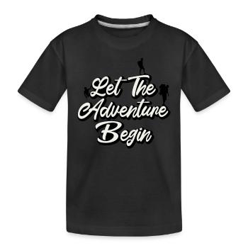 L'aventure attend - T-shirt bio Premium Enfant - noir - Devant