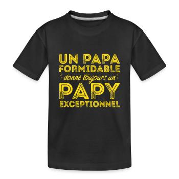 Papy exceptionnel ! - T-shirt bio Premium Enfant - noir - Devant