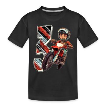 Je suis 3 Motocross Kid - Motocross - T-shirt bio Premium Enfant - noir - Devant
