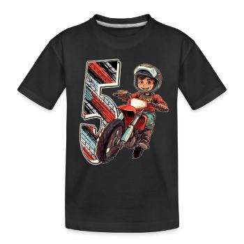 Je suis 5 Motocross Kid - Motocross - T-shirt bio Premium Enfant - noir - Devant