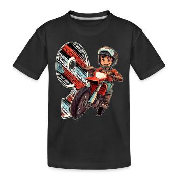J’ai 9 ans Motocross Kid - Motocross - T-shirt bio Premium Enfant - noir - Devant